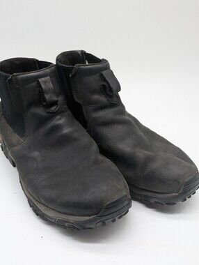 Merrell Moab Adventure Chelsea Waterproof Boots Black Leather Men's 13 Wide W